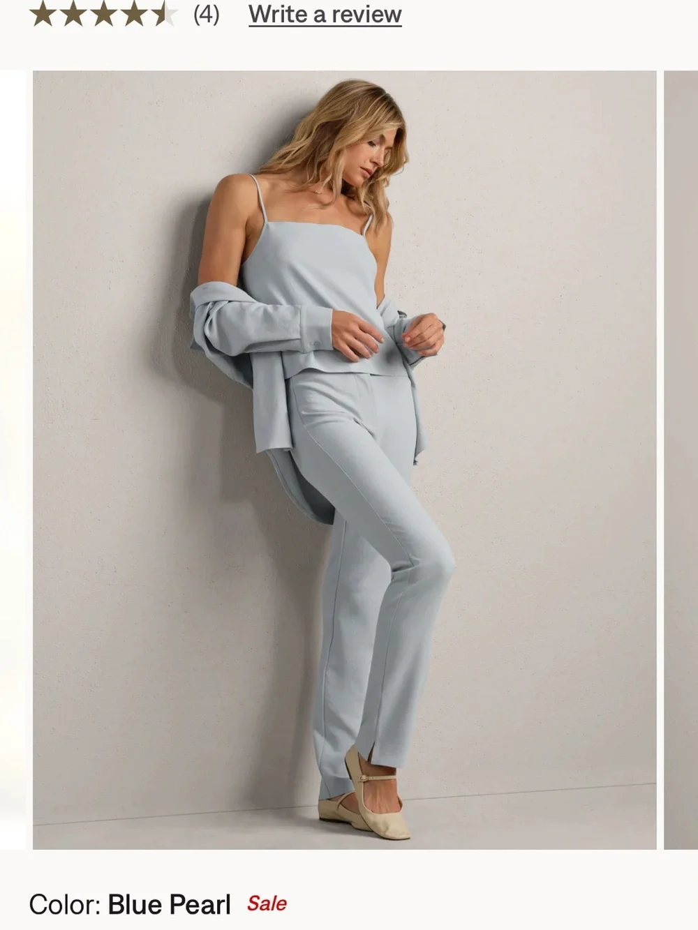 Rhone Horizon Square Neck Tank in Blue Pearl